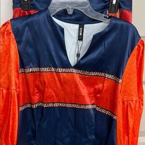 STYLEWE Navy and Orange Skirt